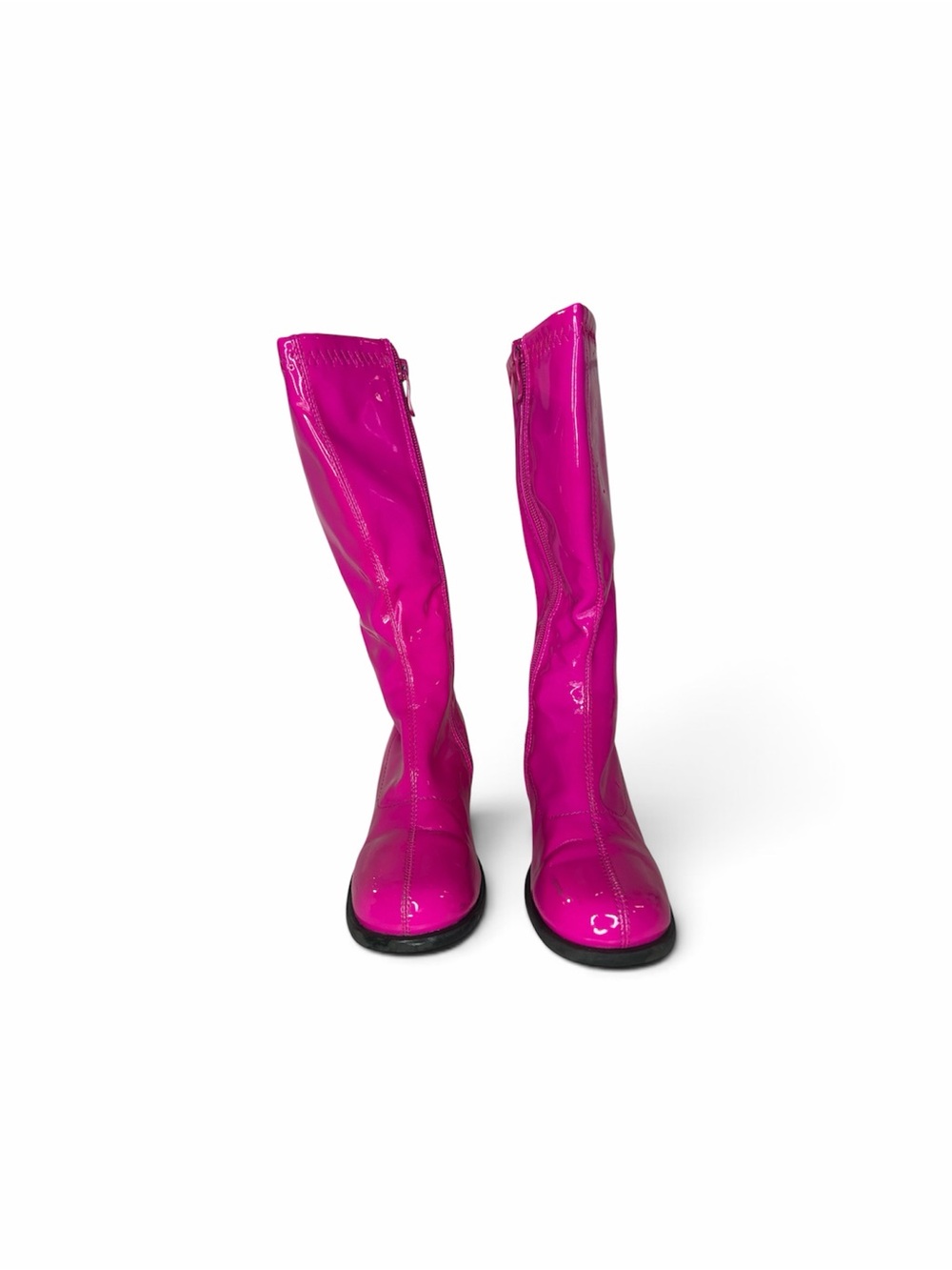 Hot Pink Patent Knee-High Girls Boots